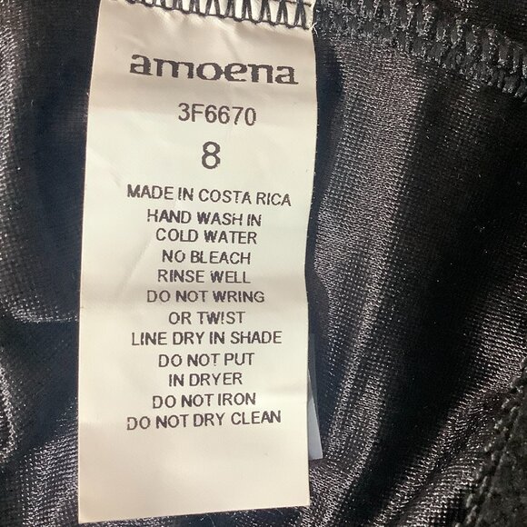 ** Black Swimwear Amoena Sz 8 NWT One Piece Adjustable Straps - Picture 8 of 11